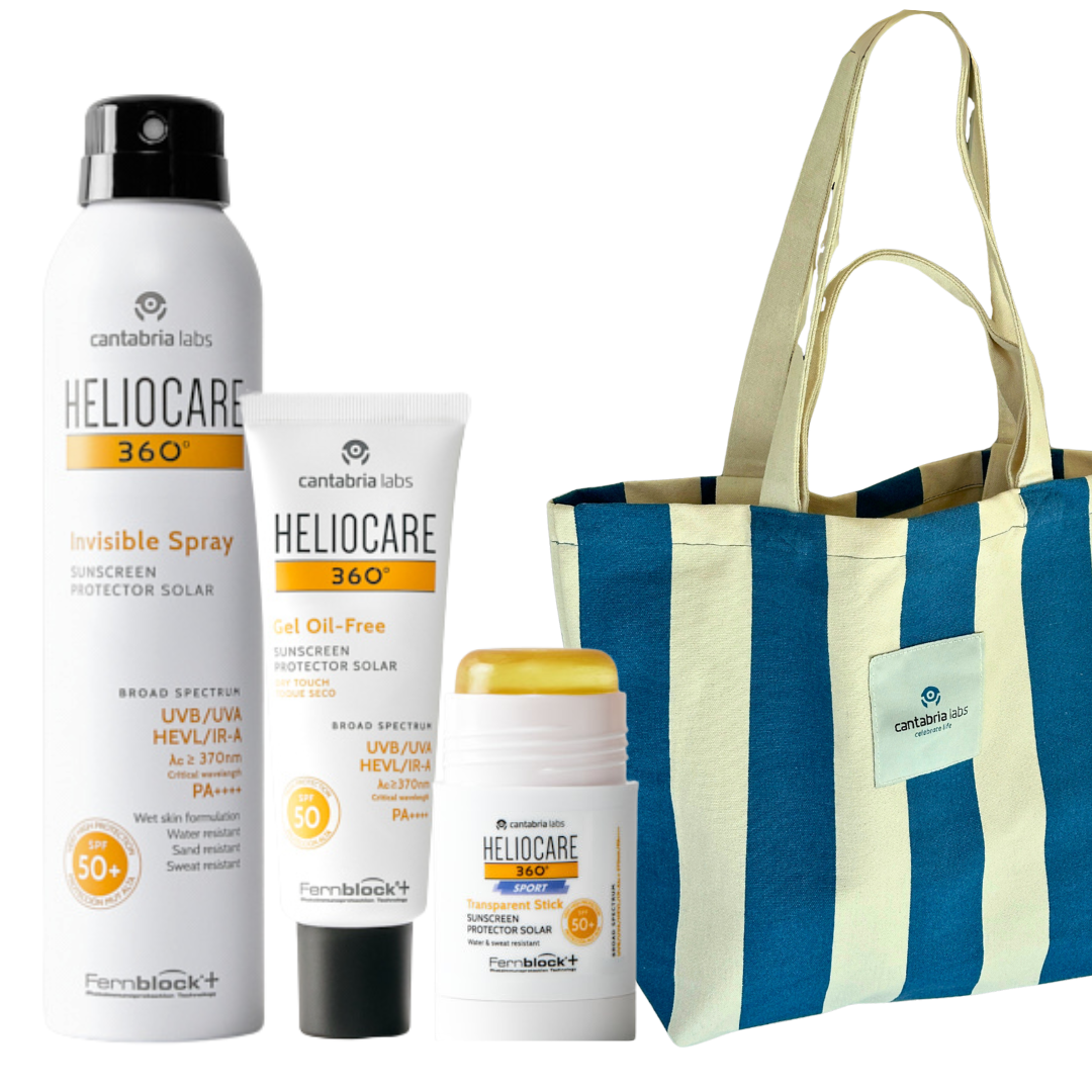 CANTABRIA LABS Heliocare rinkinys + vasariškas krepšys