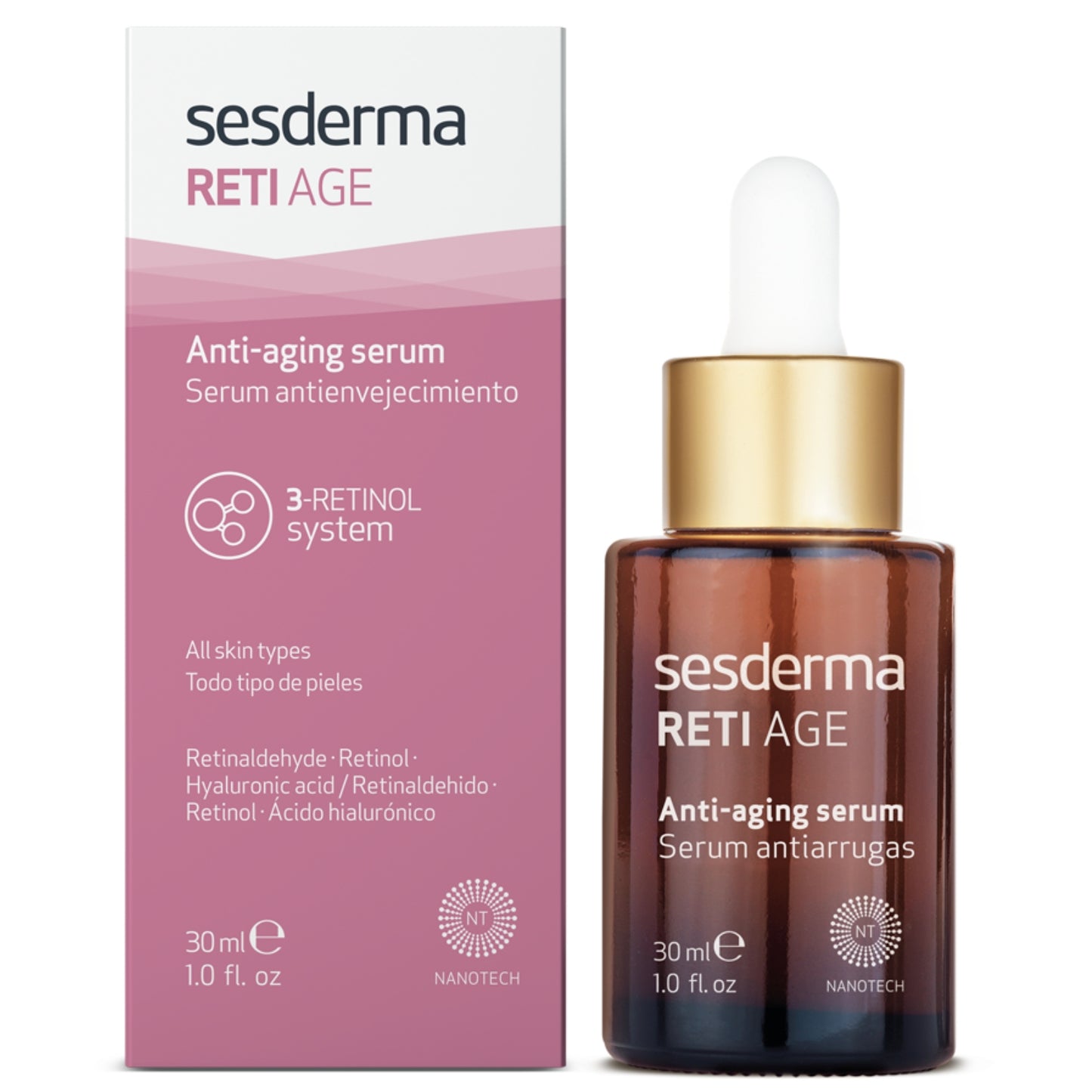 SESDERMA RETI-AGE JAUNINANTIS LIPOSOMINIS SERUMAS, 30 ML