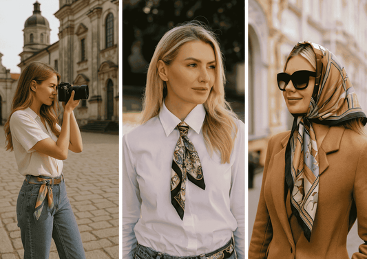 Kaip dėvėti šilkines skareles: 10 stiliaus idėjų