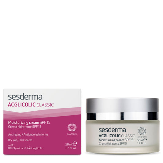 SESDERMA ACGLICOLIC CLASSIC DRĖKINAMASIS KREMAS SPF15, 50 ML